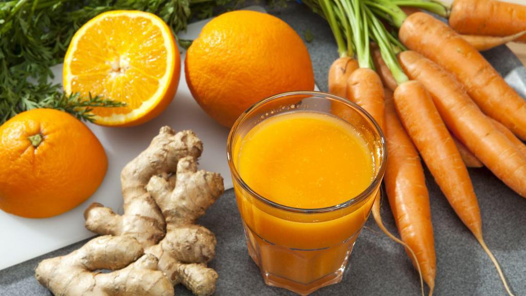 Ginger Spice Juice · Fresh juice made with Ginger, lemon and carrots.