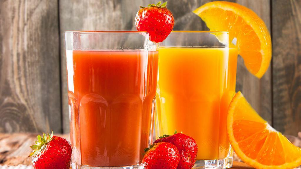 Triple Berries Juice · Fresh 20 oz juice made with berries and orange juice.