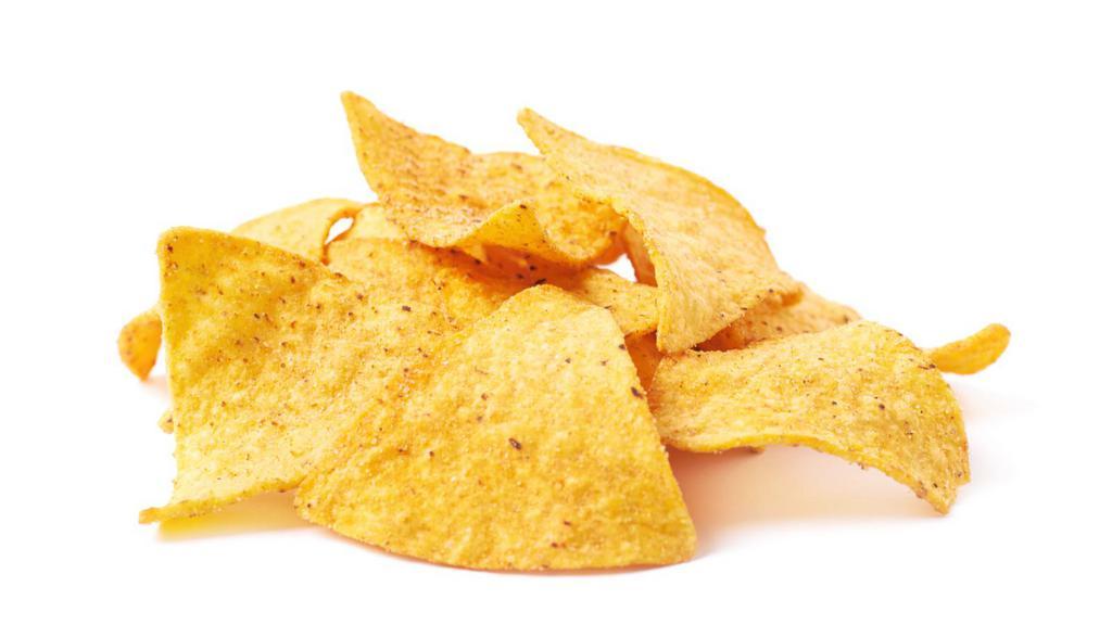 Side of Tortilla Chips · A side dish of homemade tortilla chips, served with salsa.