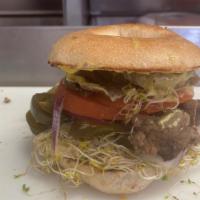 8. Tri-Tip · Tri-tip, jack cheese, jalapeno, red onion, tomato, sprouts, mayonnaise and mustard.