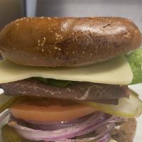15. Spicy Roast Beef · Roast beef, swiss cheese, pickle, red onion, lettuce, jalapeños, tomato, mayonnaise and must...