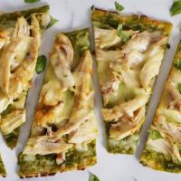Chicken Pesto · Our classic flatbread brushed with basil pesto sauce and loaded with chicken, mozzarella and...
