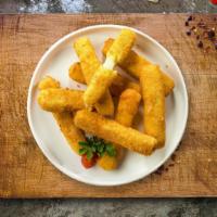 Mighty Mozzarella Sticks · (Vegetarian) Mozzarella cheese sticks battered and fried until golden brown, served with mar...