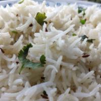 Jeera Rice · Plain rice cooked with cumin rice.