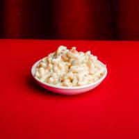 Macaroni Salad · Elbow Noodles, Red & Green Bell Peppers, Red Onions, Scallion, Celery, Egg, and Mayo.