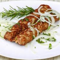 Beef Seekh Kabab · 2 pieces. Ground beef blended with rare selection of delicious herbs and spices. Barbecued o...