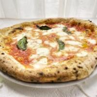 Margherita Pizza · San Marzano tomato sauce, fior di latte mozzarella, Parmigiano Reggiano, basil and E.V.O.O