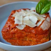 Lasagna · Homemade Neapolitan style meat (pork, beef) lasagna with Ricotta, Mozzarella and Parmigiano ...