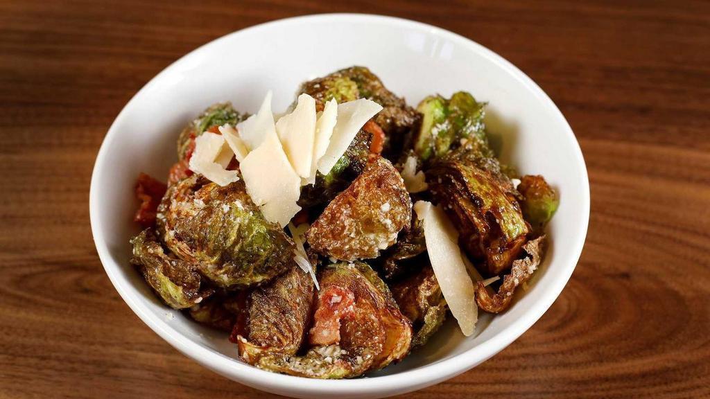 Brussels Sprouts · Fried Brussels Sprouts, Pancetta, Parmigiano Reggiano, Red wine vinegar