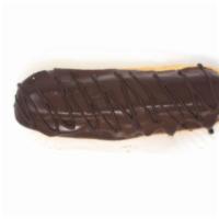 Eclair · Pate choux filled with vanilla custard, dipped in chocolate ganache.

All items are kept in ...