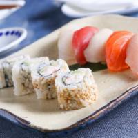 Dai Combination · Chef’s selection of six pieces of nigiri with eight pieces california roll. Served with miso...