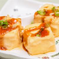 Fried Tofu · light better-dipped and deep-fried tofu with Teriyaki sauce. (3 pcs)