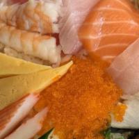 Chirashi Sushi · Assorted Sashimi over Sushi rice