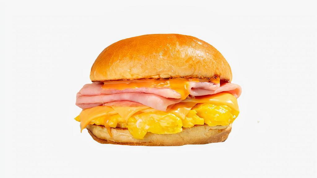 Ham, Egg & Cheese Breakfast Sandwich · Ham, egg cheese and aioli.