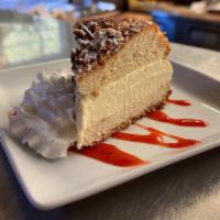 House Made Bienenstich – Bee Sting Cake · Almond Topped Brioche Layered with Pastry Cream Flavored with Honey Liqueur.  Made in house ...
