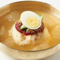 2. Cold Noodle Soup · Chewy noodle, egg, vegetable with spicy sauce
in cold beef broth