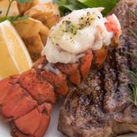 New York Steak & Lobster · Juicy, tender New York Steak loaded with flavor, partnered with a tender and buttery Lobster...