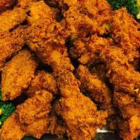 Chicken Wings · Your choice of french fries or potato salad or coleslaw or macaroni salad or green salad.  $...