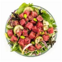 Poke Salad - Regular (2 Proteins) · Two proteins with your choice of mix ins, toppings, and flavor with fresh romaine and spring...