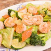 Mixed Vegetables with Prawns · 