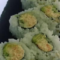 California Roll · Red crab meat, avocado and cucumber.