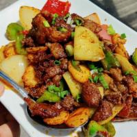 Cumin Beef Stir-Fry · Served spicy. Chef's special.