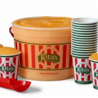 Fun Pack (Serves 18 - 22) · Choice of one flavor Italian ice. Includes Souvenir Bucket, Ice Scoop, Cups & Spoons.