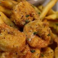 2. 8-Piece Shrimp with French Fries · Regula 
Lemon pepper
Or NEW sweet and spicy tossed!