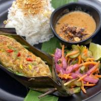 Otak Otak - Sumatran Steamed Fish · Steamed seasonal fish, lemongrass, chili, Balinese sauce, Thai basil and makrut lime leaves;...