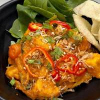 Mie Padang Sayur - Vegetable Padang Noodles · egg noodles, tempeh, tofu and spinach tossed with padang sauce (tomato, chili + turmeric sau...
