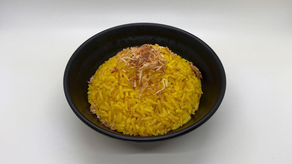 Turmeric Rice · Turmeric, lemongrass + coconut milk rice.. Vegan, Gluten Free