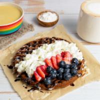 Berry Waffle · Strawberry + Blueberry + Condensed Milk + Whipped Cream