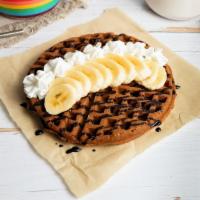 Chocolate Banana Bang  · (Banana + Cream + Dark Chocolate Syrup + Chocolate Waffle)