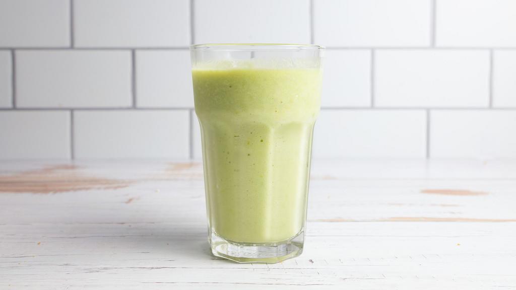 Perfect Green Smoothie · Avocado + Spinach + Kale + Cucumber + Celery + Coconut Water + Organic Coconut Sugar