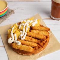 Crunchy Fish Waffle  · (Fish Stick + Tortilla Chip + Tartar Sauce)