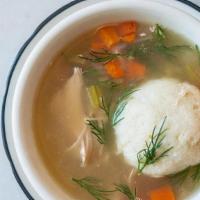 Matzoh Ball Soup · chicken soup with matzoh ball