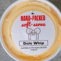 Dole Whip · hard-packed soft-serve (half-pint) non-dairy frozen pineapple treat! (vegan) Packed in house!