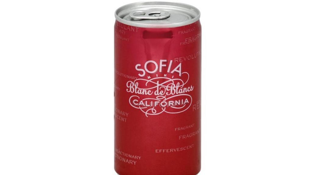 Sofia Coppola Blanc de Blanc Mini Cans · California blend. Tasting of fresh juicy pears, summer melon and honeysuckle. Zesty, refreshing, cool and fun, each dazzling pink can comes with its own straw for sipping, so you can take it anywhere.