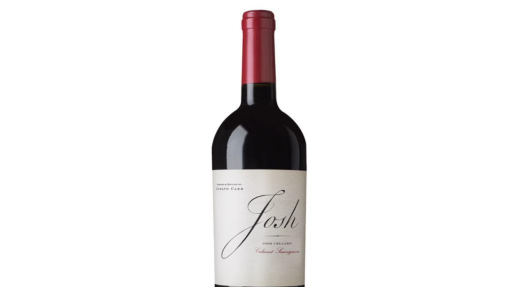 Josh Cellars Cabernet Sauvignon, 750 mL · Aromas of rich, dark fruits and baking spices on the nose, which yield fresh plum and blackberry fruit, violet, dried fig, vanilla bean and Chinese Five-Spice. The wine is juicy with plum and blackberry flavors prominent, layered with smoky and sappy maple wood, roasted almonds and hazelnuts that finishes long with fine, firm tannins.
