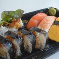 Special Mixed No. 1 · Salmon nigiri, Ebi nigiri, Tamago nigiri, Shrimp tempura roll