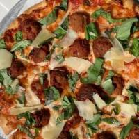 Rompiballe Pizza · Marinara sauce,Mozzarella cheese,Beef Meatballs and Fresh basil.