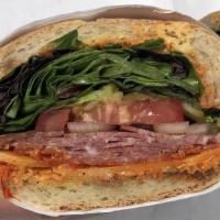 The Toscano Sandwich · Fine Italian Dry Salami (Pork and Beef Coarsely Chopped with Garlic and Peppercorns), Swiss ...
