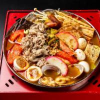 Dn. Lamb Hot Soup · Lamb slices, pork intestine, pork blood, imitation crab meat, kamaboko, clam, Fuzhou fish ba...
