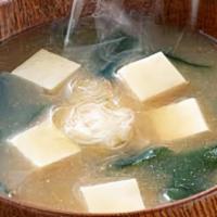 Miso Soup · Tofu, wakame, green onions.