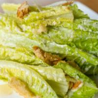 Caesar Salad · Creamy dressing, crostini’s, parmesan with grilled chicken