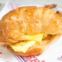 #87 Ham, Bacon, Egg, Cheese (Croissant) · Includes: Ham, Bacon, Egg, American Cheese
