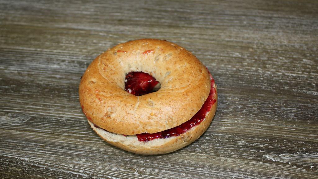 Bagel with Strawberry Jelly · 