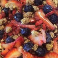 Super Berry Bowl · BASE: Organic Açaí, Strawberries, Blueberries, Raspberries, VB Blend TOPPINGS: Organic Grano...