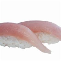 Shiro Maguro Nigiri · Two pieces, white tuna.