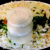 Combo Family Chicken Dum Biryani · Choose from choice of Appetizers, Curries, Breads, Desserts & Sodas.